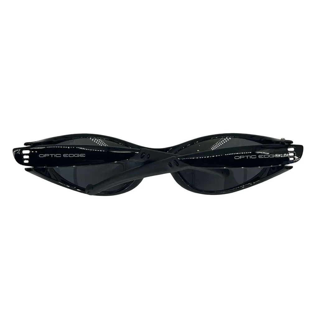 OE8 Getaway Sport Sunglasses Black Purple Mirror Wraparound Cycling Y2K